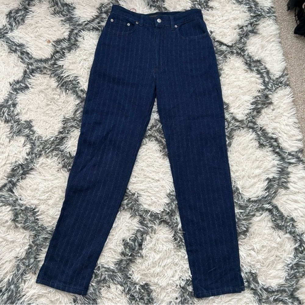 *Katherine Hamnett Denim High Waisted Pinstripe Jeans